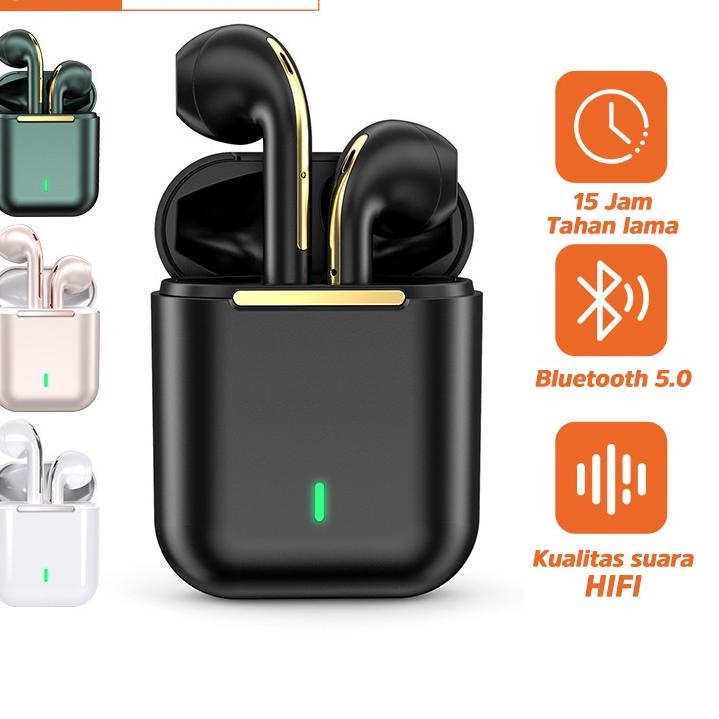 Tren Kekinian.. Basike Headset TWS Bluetooth Earphones Noise Cancelling Gaming With Mic Wireless Ear