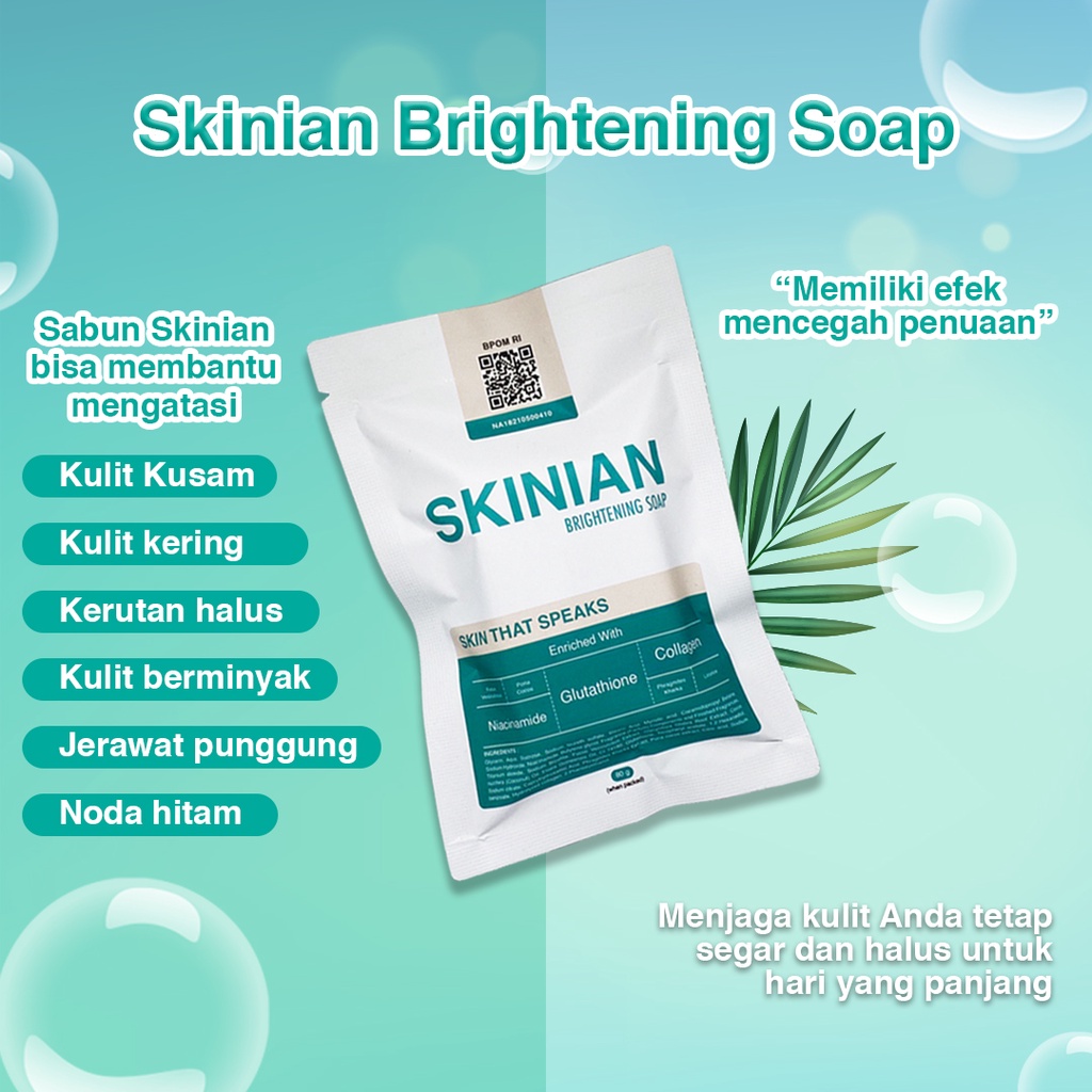 Sabun Batang | Sabun Mandi | Sabun Pemutih Badan | Sabun Pencerah | SKINIAN BRIGHTENING SOAP