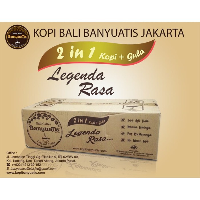 

Kopi Banyuatis 2 in 1 satu dus isi 10 renceng (100pack 23gr)