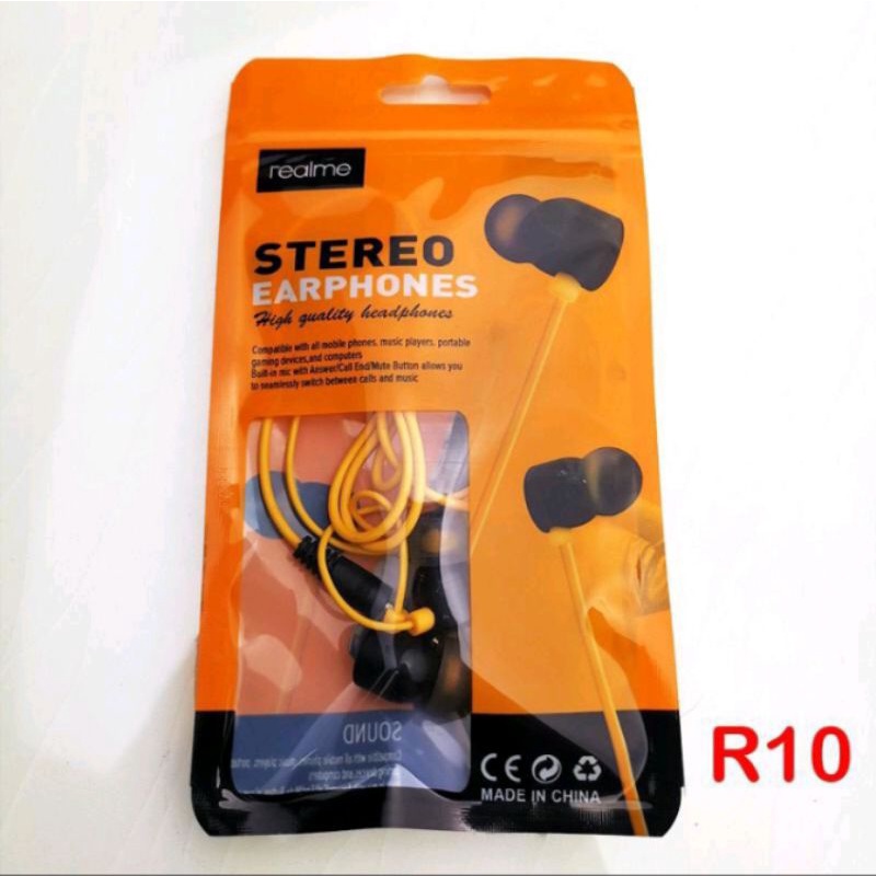 Handsfree Earphone Realme R-10 R09 High Quality Stereo Earphone Extra Bass