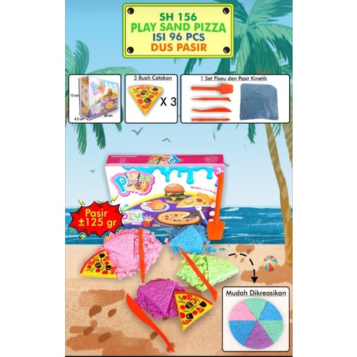 SH 156 - Mainan Pasir tema Pizza / Play Sand Pizza SH156