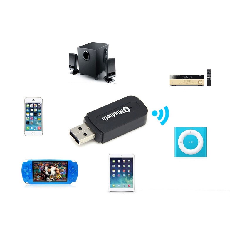 Bluetooth Audio Receiver / Music Wireless Handsfree Car Connector A2DP HP Speaker Alat Pemancar
