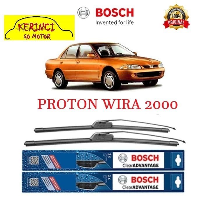 WIPER BOSCH CLEAR ADVANTAGE PROTON WIRA 2000 20&quot; &amp; 17&quot; SEPASANG WIPER