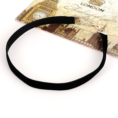 choker velvet hitam polos 1,5 cm