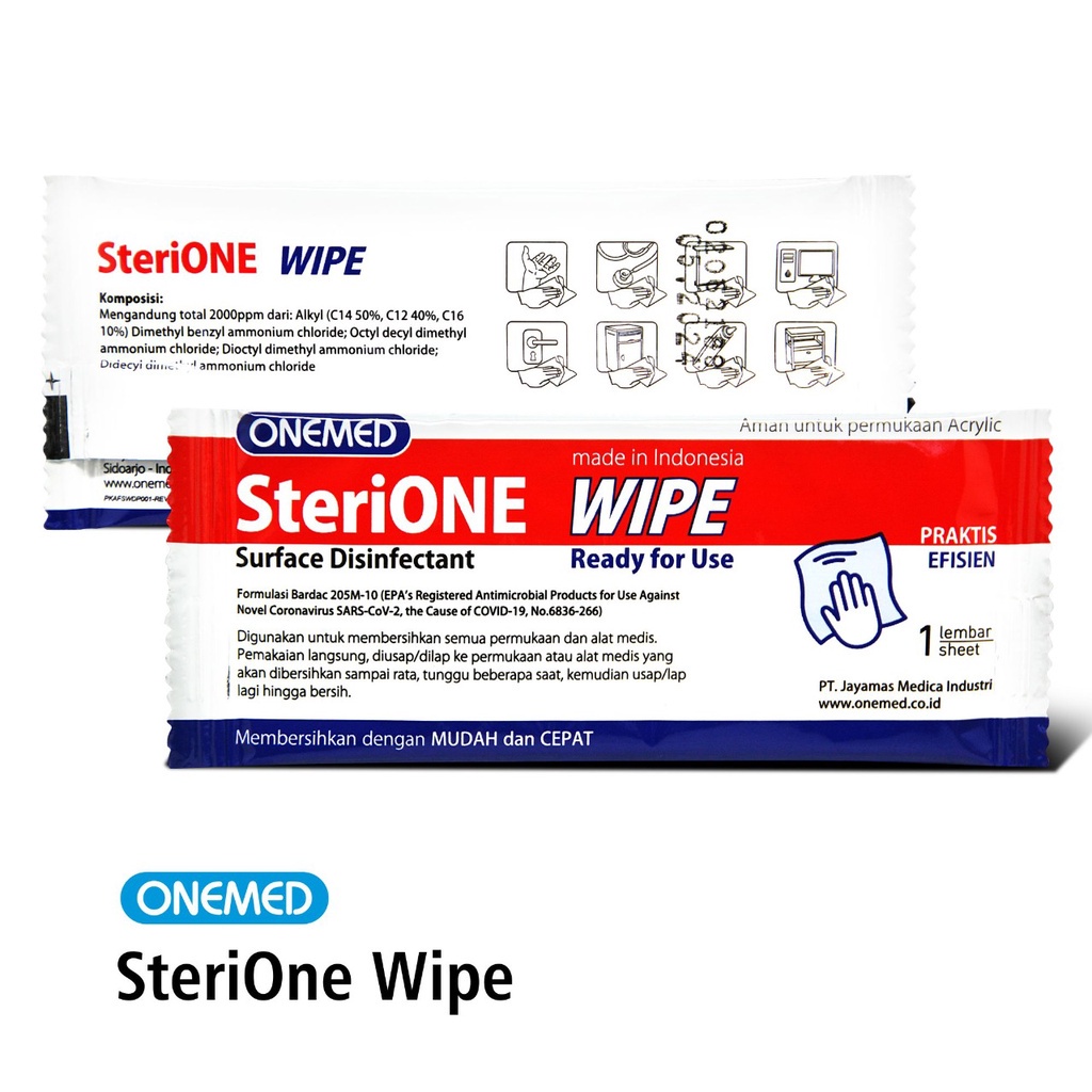 Sterione Wipe RTU Tissue Desinfektan OneMed Box Isi 50pcs