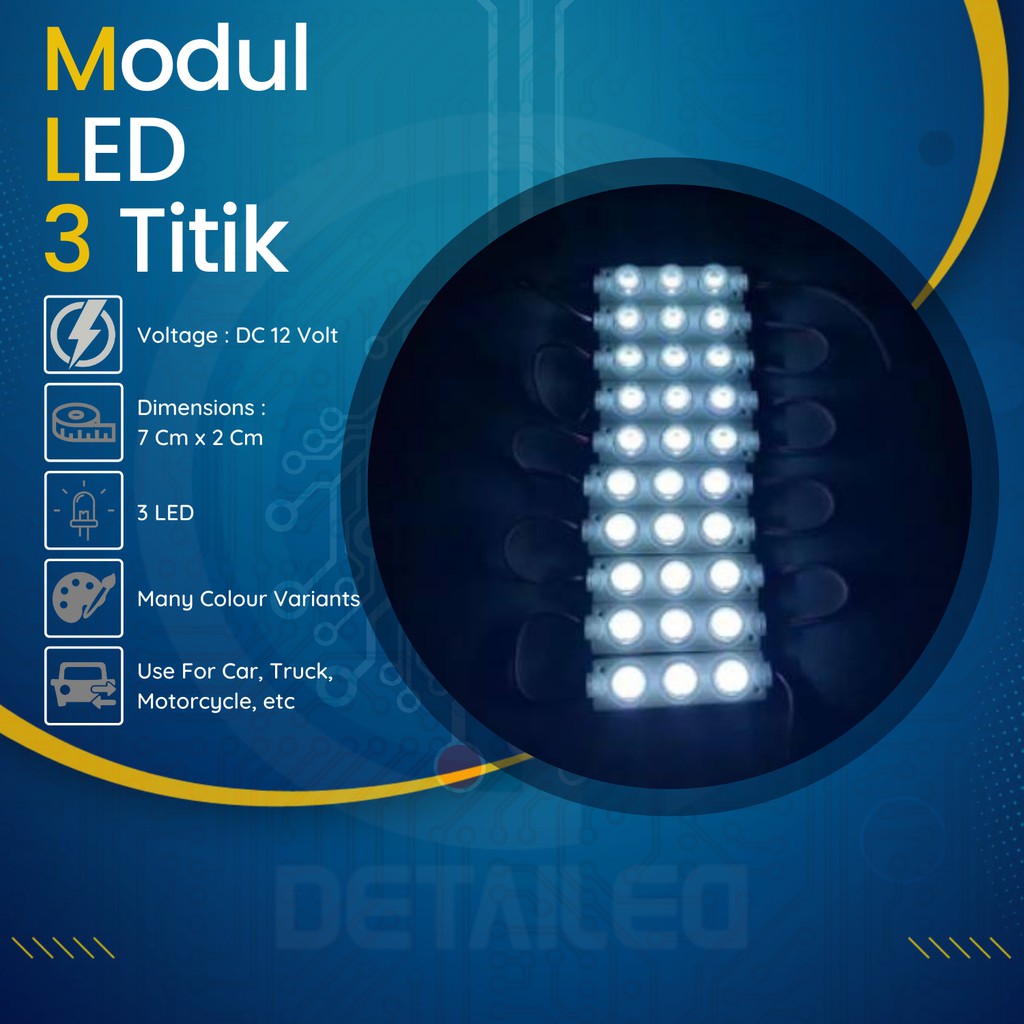 Lampu Led Strip Modul Motor Mobil Variasi Truk 3 Watt Warna Murah