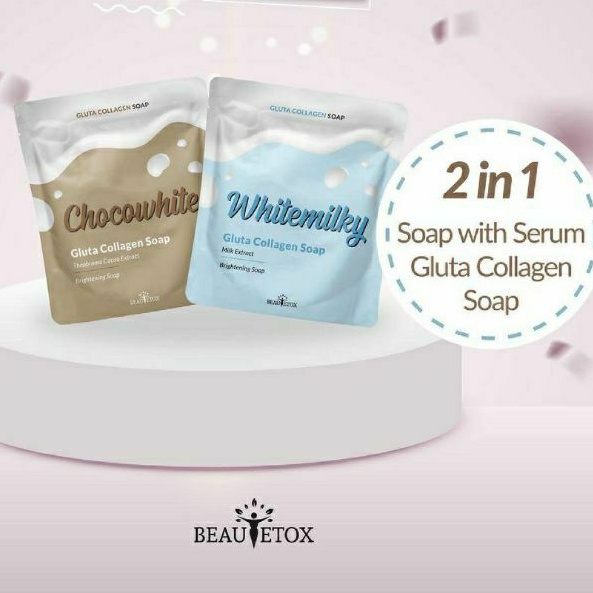 [FREE GIFT] GLUTA COLLAGEN SOAP BEAUTETOX WHITEMILKY CHOCOWHITE SABUN JERAWAT GATAL BELANG BOPENG KO