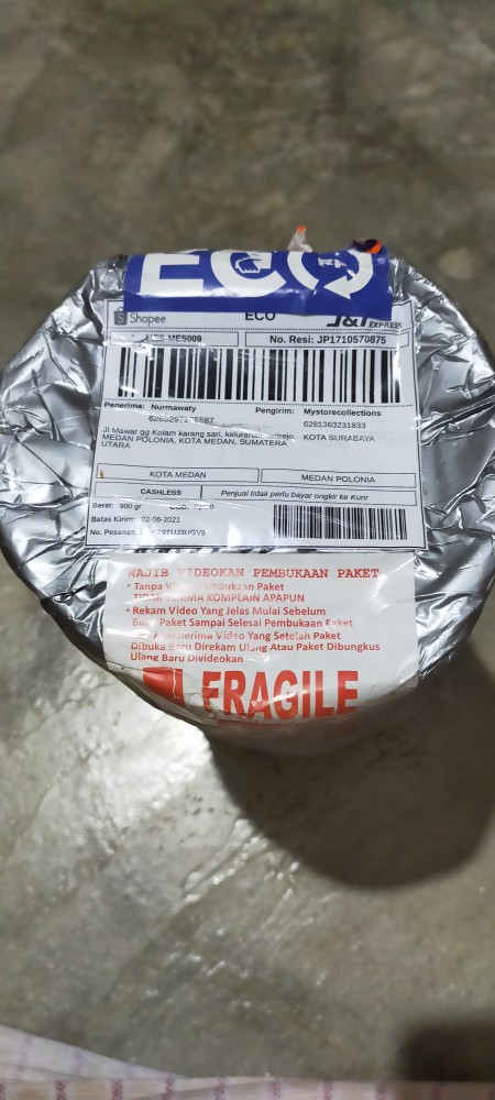 Mosaic Canister Gold Satuan (1 Pcs) Toples Tupwr