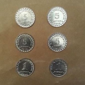 uang logam kuno 22 rupiah