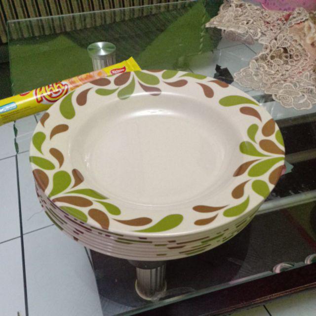 Piring Makan Melamine Cantik 9 (1 Set/4 Pcs) Onyx 1809 Motif Spruzzi