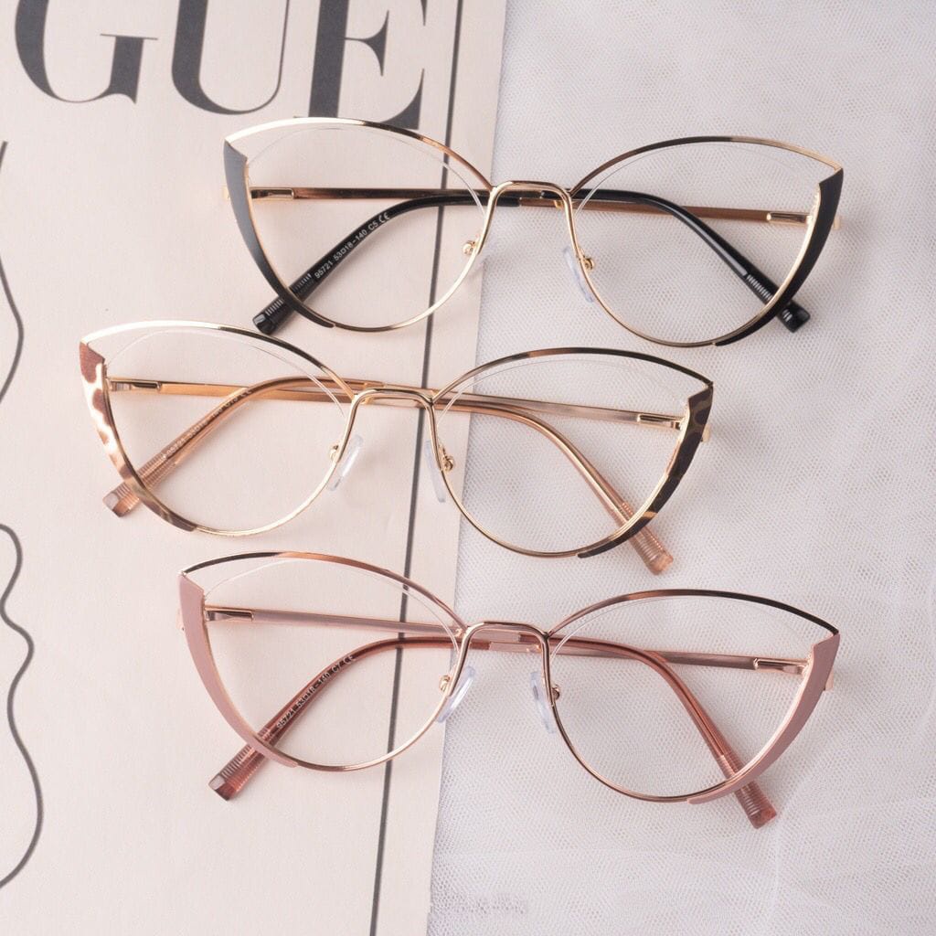 Kacamata Termurah Cat Eye Fashion Gratis Minus & Normal Frame Wanita 95721