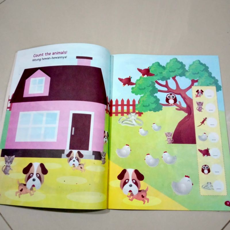 BUKU ANAK, BUKU BELAJAR BERHITUNG DAN MENGENAL HEWAN UNTUK PAUD/ TK(21×28cm)