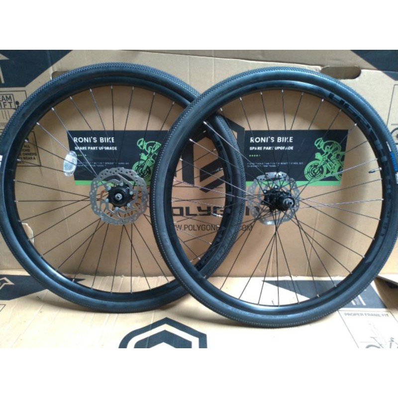 Wheelset Sepeda polygon Gravel Hybrid 700C Cakram