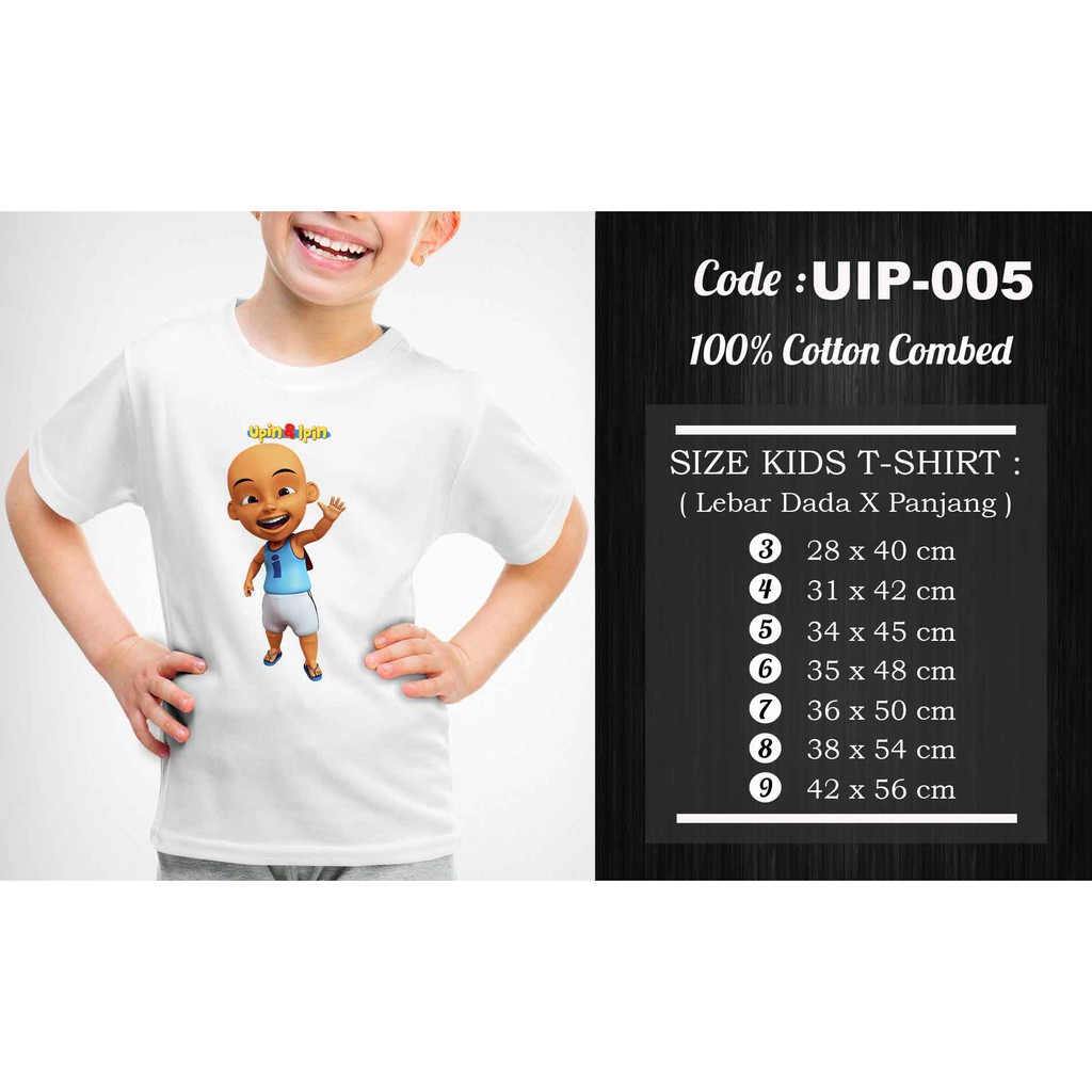 [FREE NAMA !!] Kaos / Baju Upin Ipun Dewasa