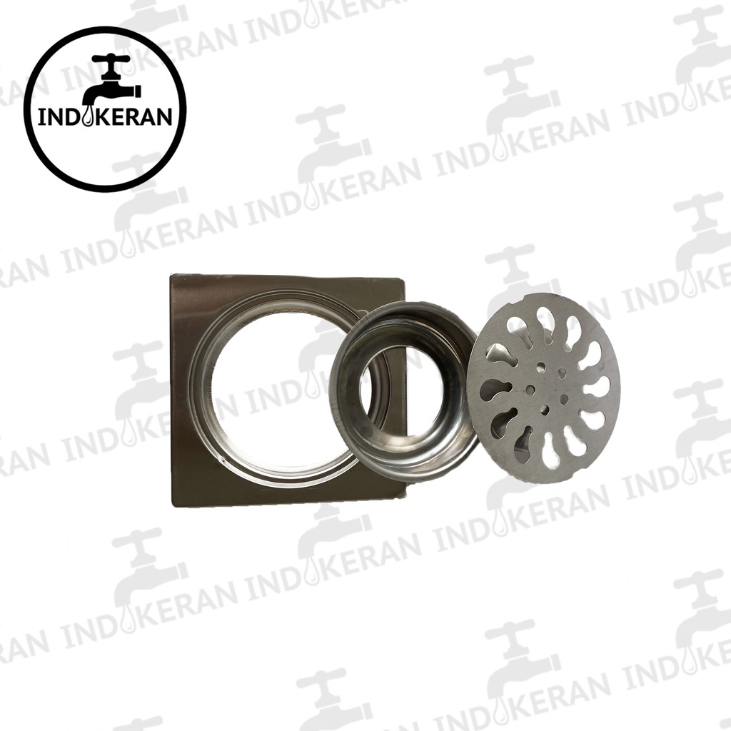 INDOKERAN - Saringan Filter Got Kamar Mandi Stainless Steel - 4 Inch - High Quality