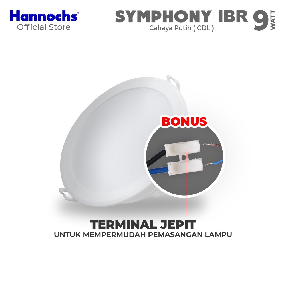 Hannochs Downlight LED Symphony 9 watt IBR CDL - Putih