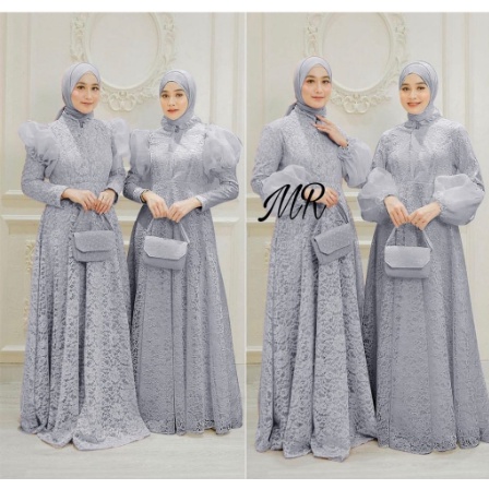 Baju Gamis Muslim Syari Terbaru 2022 2023 Model Baju Pesta Wanita Kondangan Kekinian Gaun Remaja Bru