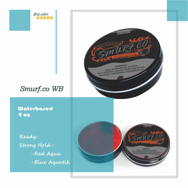 Smurf.co pomade (Waterbased 4 oz) / GROSIR / FREE SISIR DAN STIKER !!