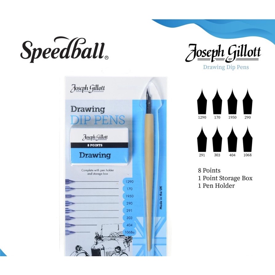 

Pena Kaligrafi Joseph Gillott Calligraphy Drawing Dip Pen Set