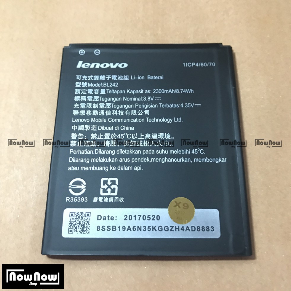 Baterai Lenovo A6000 - A6010 - A6000+ BL242 Original Batre Battery