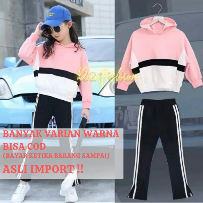 set baju anak perempuan Setelan Stelan Anak Perempuan Cewek import Kekinian Umur 8 9 10 11 12 tahun