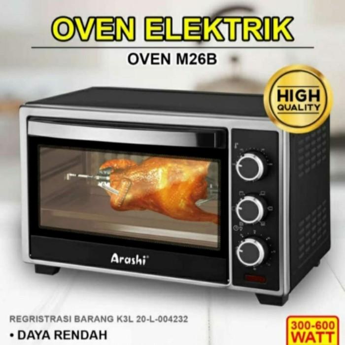 Oven Oven Listrik Low Watt Arashi M26B 300-600 Watt Bergaransi