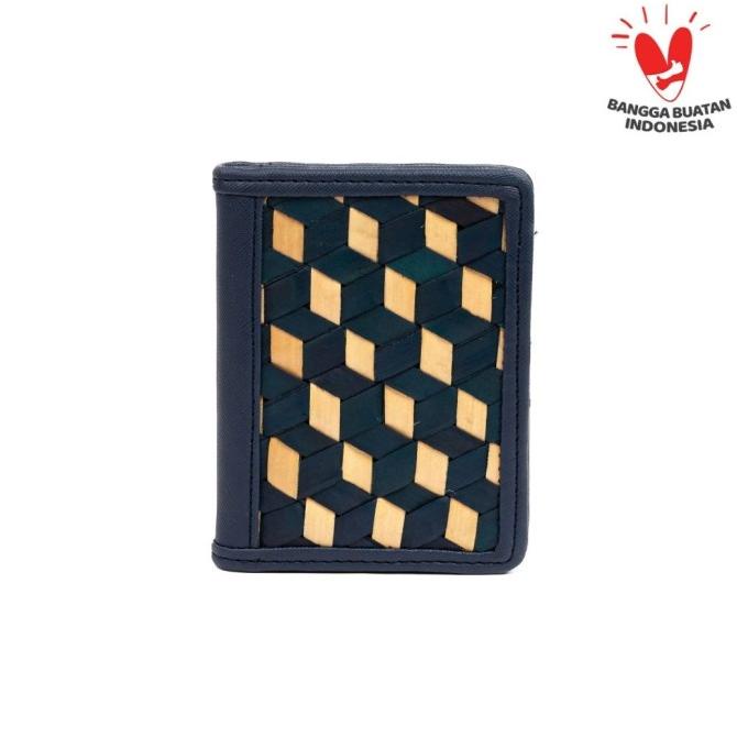 

DU'ANYAM- Dompet Anyaman- Card Case Kepitang Navy Blue - Kepitang Blue