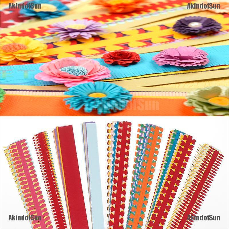 1pc Diy Kertas Quilling Dengan Gambar Bunga Warna Warni Untuk Kerajinan Tangan Shopee Indonesia