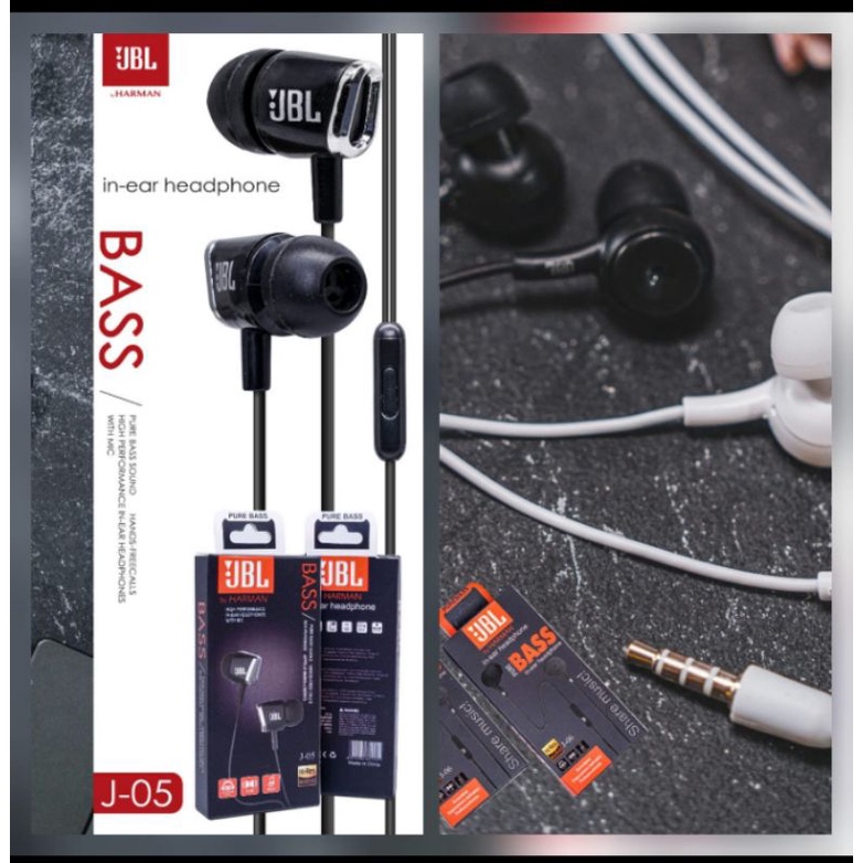 Handsfree Earphone J - 05 High Performance In - Ear With Mic