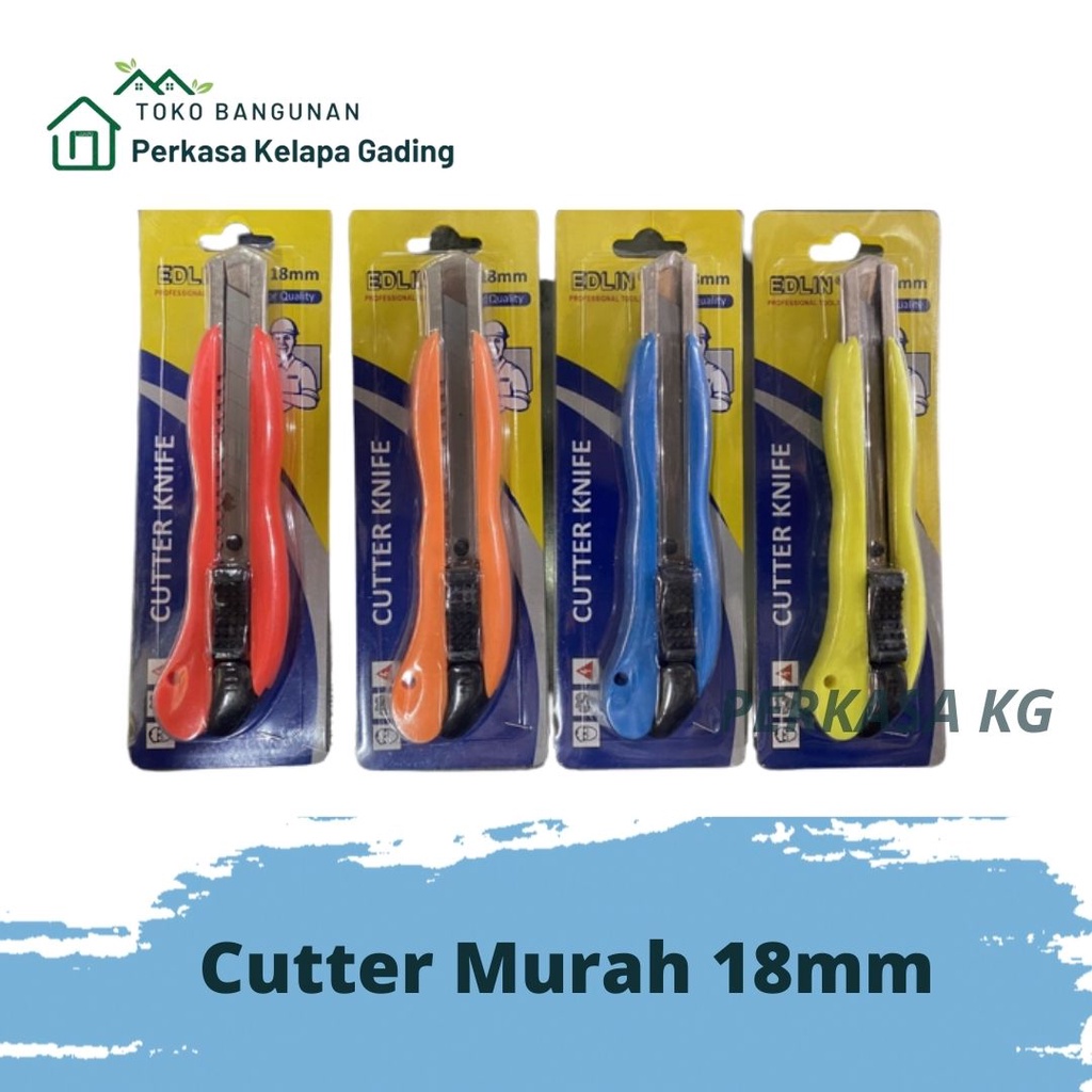 

Cutter Murah 18mm Edlin Superior Quality Harga Terjangkau