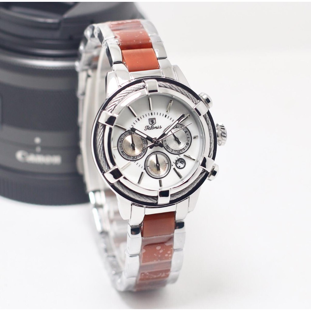 JAM TANGAN WANITA ORIGINAL TETONIS CHRONOGRAPH