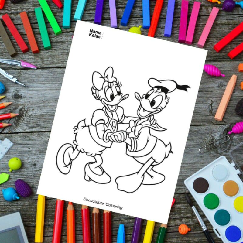 

Kertas Mewarnai Anak Tema Donald Duck / Kertas Gambar (10 Lembar Gambar)