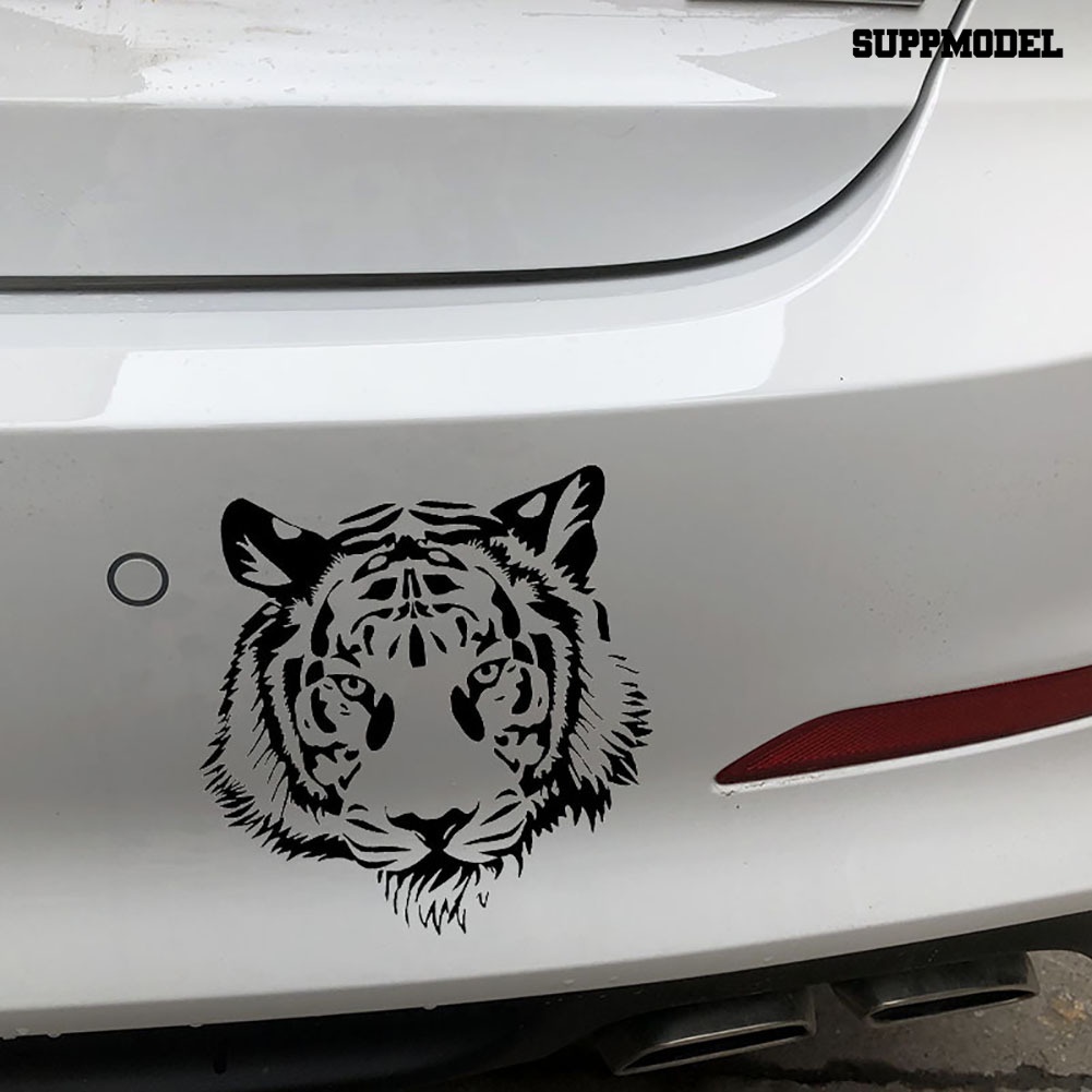 Stiker Reflektif Motif Kepala Harimau Untuk Dekorasi Body / Jendela Mobil