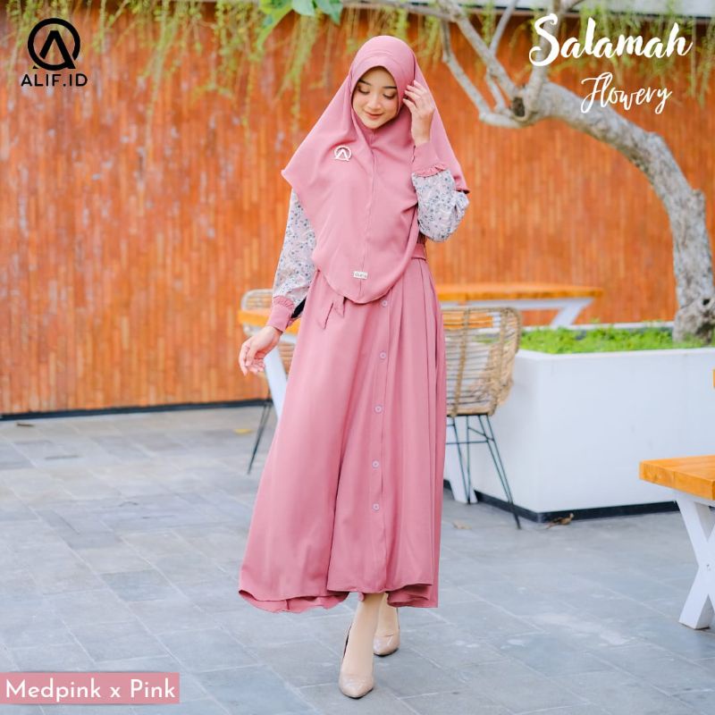 Salamah Flowery Dress by Alif ID