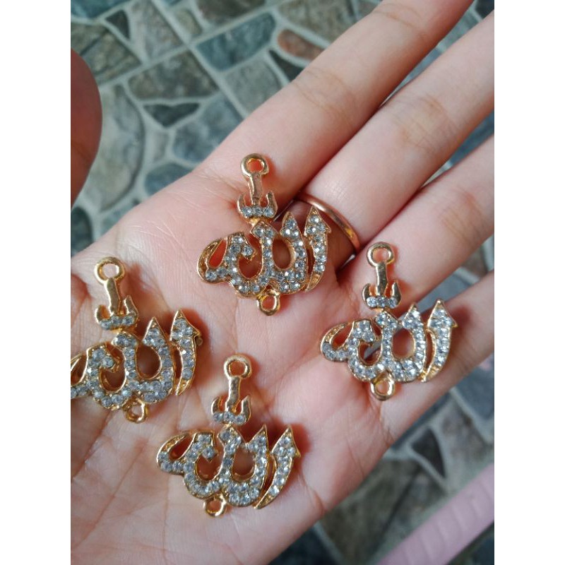 konektor lafadz Allah gold dan silver 6pcs 1wrn