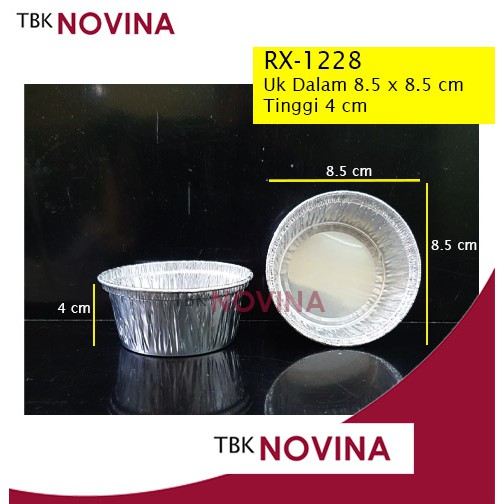 RX-1228 ALUMINIUM FOIL KOTAK WADAH CUP ROTI CAKE PAI MENTAI MACARONI SPAGHETI LASAGNA PASTEL TUTUP