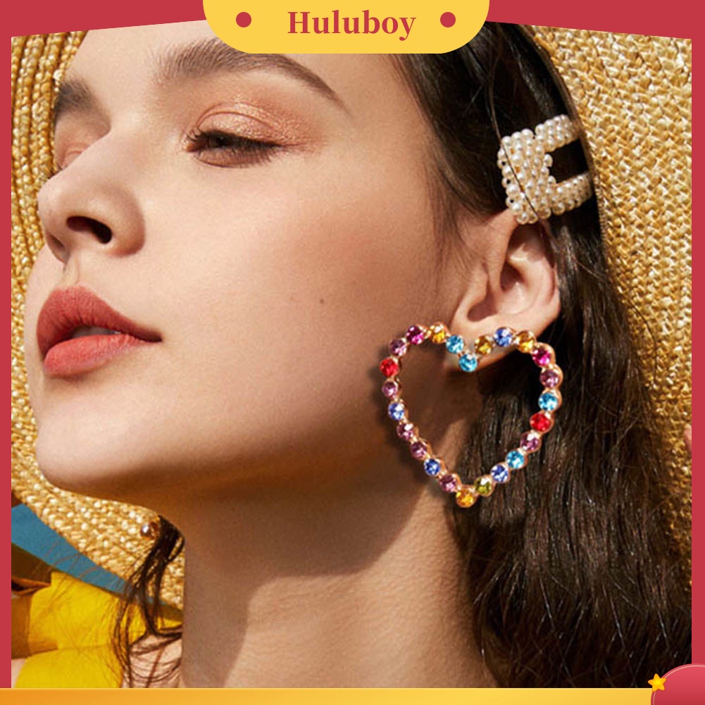 Hu Hu Hu Hu Hu Alat Bantu Pasang Kacamata♡ Anting Tusuk Gantung Wanita Desain Hati Hias Mutiaraberlian Imitasi Untuk Hadiah