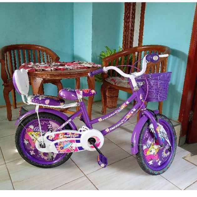 Sepeda anak 16 inch Emerson mini perempuan bekas
