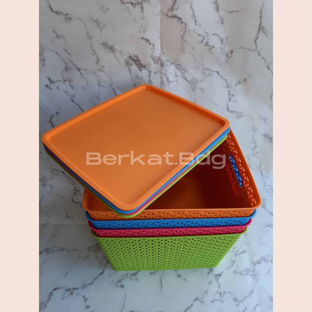 KERANJANG MASPION STORAGE TRISSA BASKET L + TUTUP