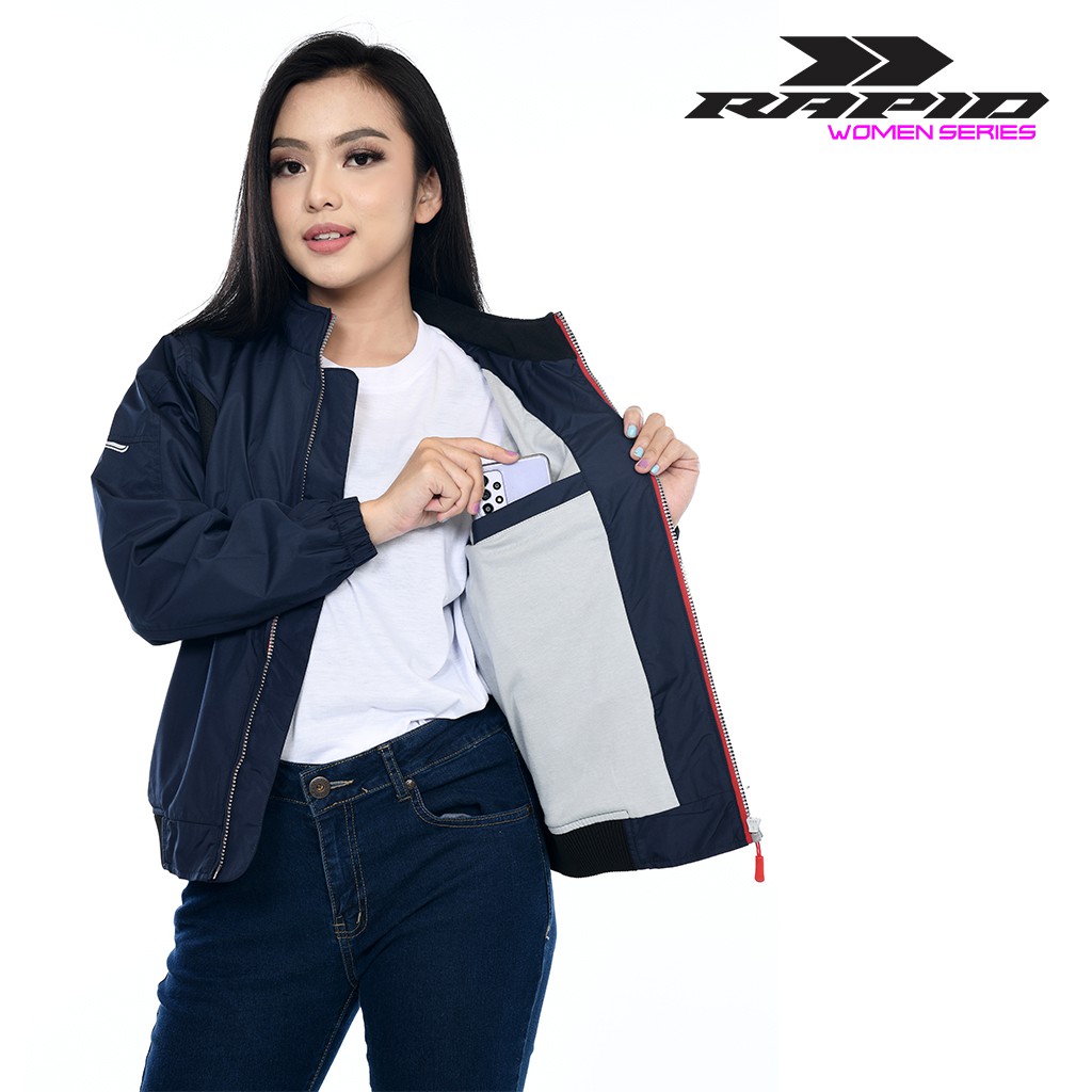 Jaket wanita terbaru kekinian parasut anti air jacket cewe keren waterproof RAPID SCARLET mild