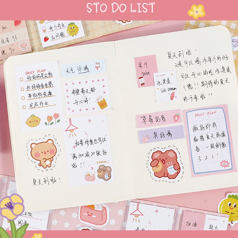 Maimao. 260 Lembar Sticky Note / Memo Pad Lipat Motif Kartun Lucu