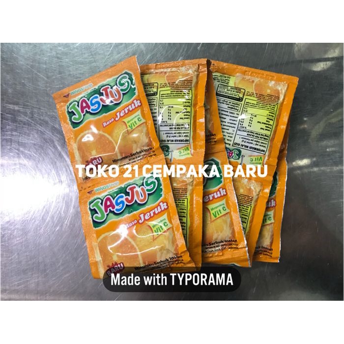 

JasJus JERUK 1 RENCENG isi 10 SACHET | Minuman Bubuk Jas Jus Orange