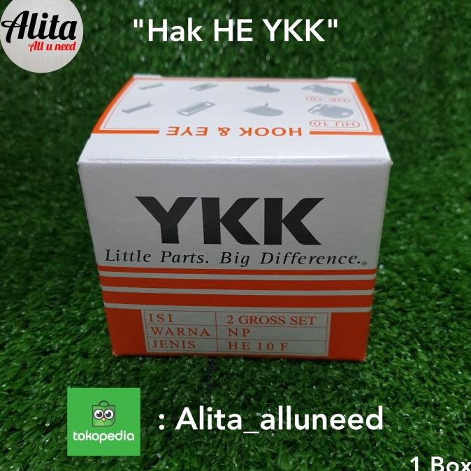 Kancing Hak HE YKK ORIGINAL (isi 2 gross)