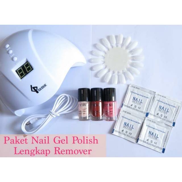 PAKET NAIL POLISH + REMOVER / paket nail include kutek