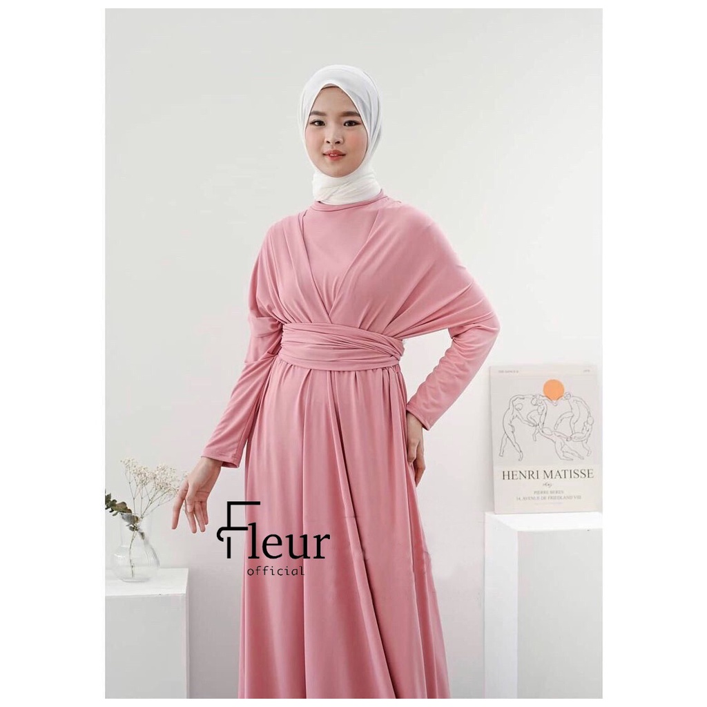 Multiway Dress Bridesmaid Hijab / Maxi Dress / Infinity Dress Free Manset & Special Long Scraft Ligh