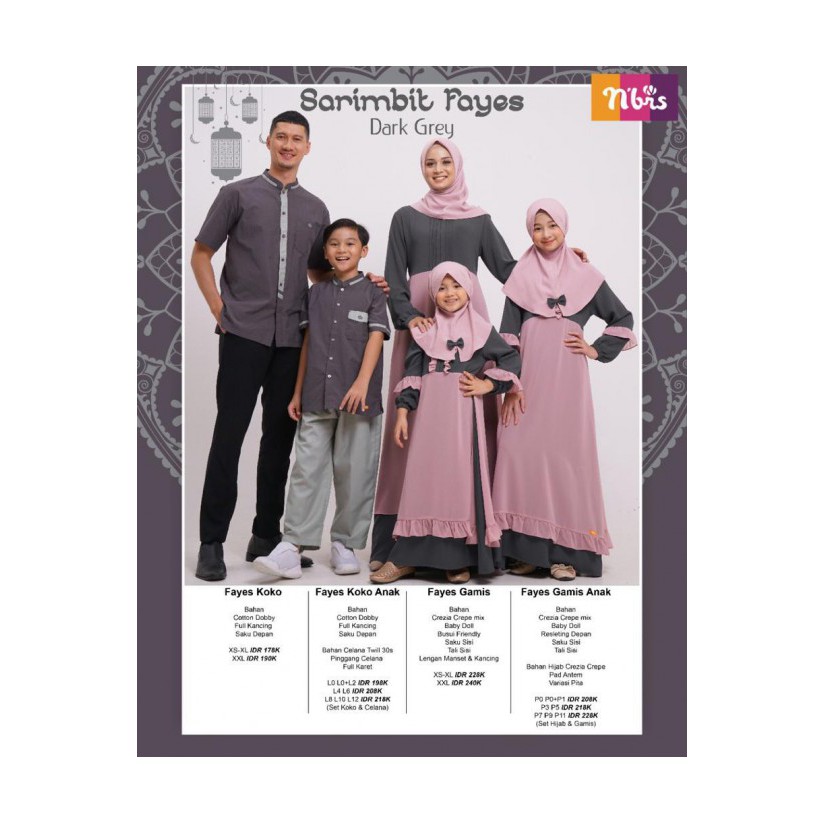 SARIMBIT FAYES NIBRAS 2021 DARK GREY