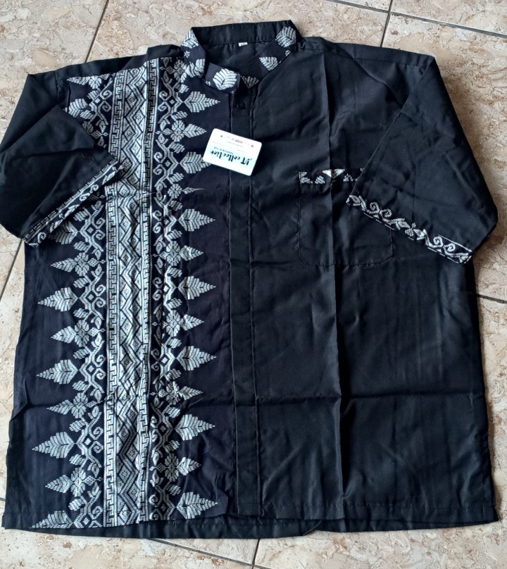 Cod- Dt Collection Kemeja Hem Batik  Pekalongan Kombinasi Kerah Koko