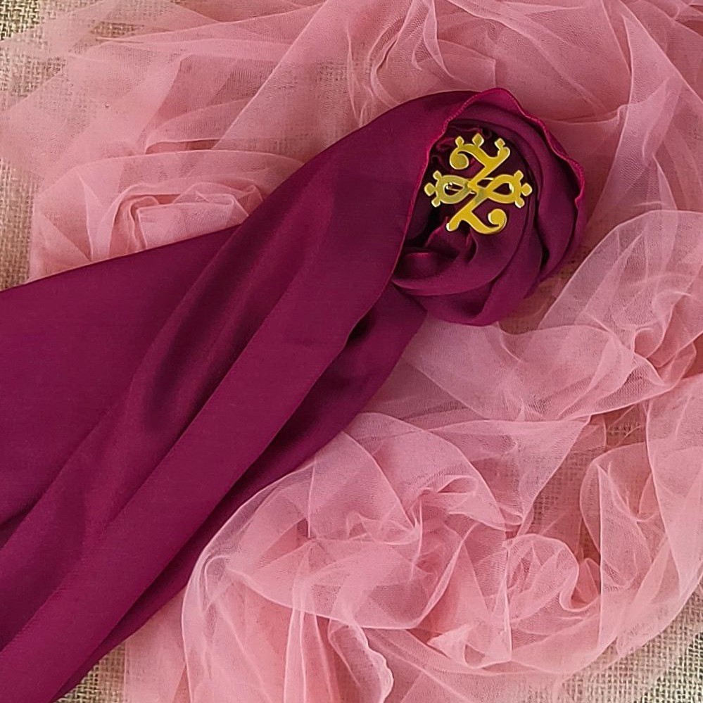 PASMINA SEGITIGA / PASMINA SQUARE CHIFFON PREMIUM ANTEM ANTI TEMBEM PART 2-MAROON