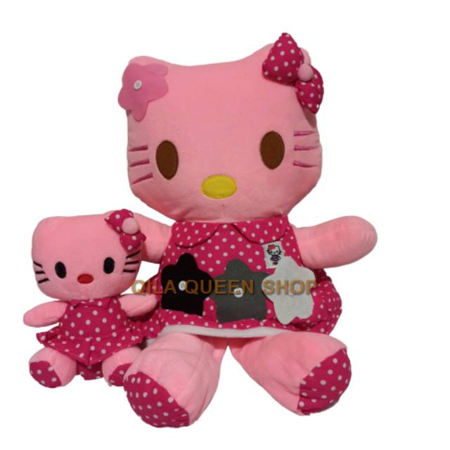 Boneka hello Kitty polkadot beli 1 GRATIS 1