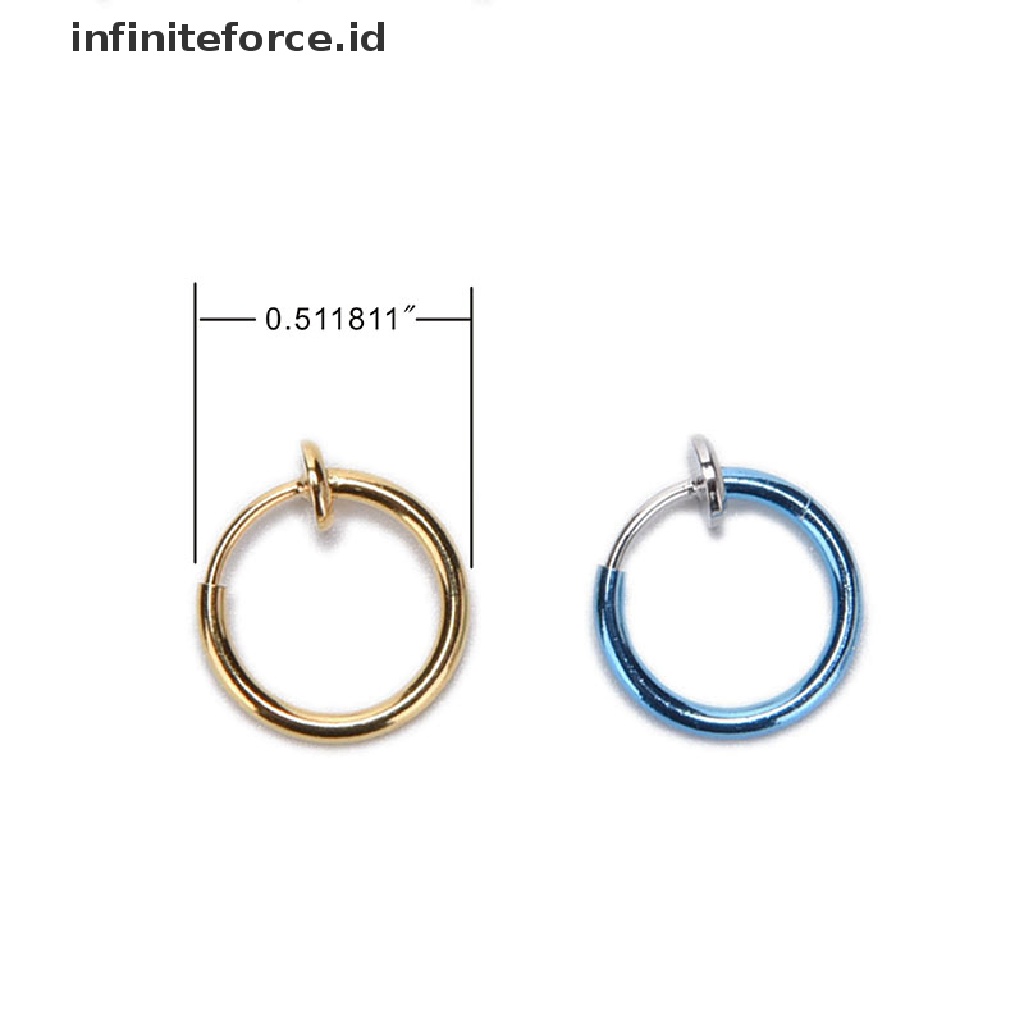 Infiniteforce.id 2pcs / Set Anting Tusuk Klip On Wanita Gaya Punk